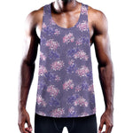 Pink And Purple Japanese Amaryllis Print Training Tank Top