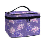 Pink And Purple Japanese Amaryllis Print Travel Makeup Bag