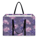 Pink And Purple Japanese Amaryllis Print Utility Tote Bag