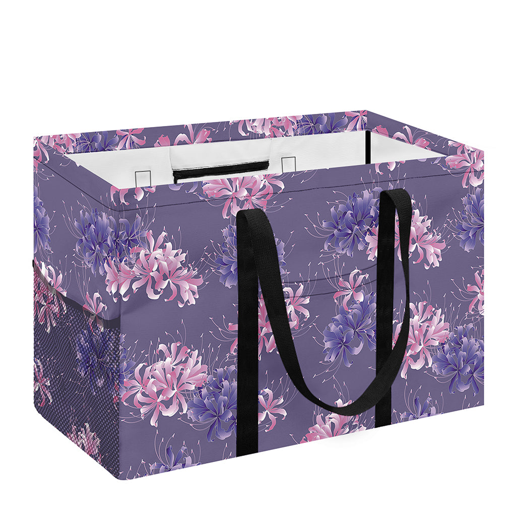 Pink And Purple Japanese Amaryllis Print Utility Tote Bag