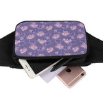 Pink And Purple Japanese Amaryllis Print Waist Bag