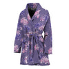 Pink And Purple Japanese Amaryllis Print Women's Bathrobe