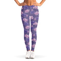 Pink And Purple Japanese Amaryllis Print Women's Leggings