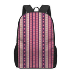 Pink And Purple Southwestern Print 17 Inch Backpack
