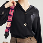 Pink And Purple Southwestern Print Bag Strap