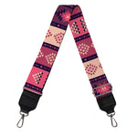 Pink And Purple Southwestern Print Bag Strap