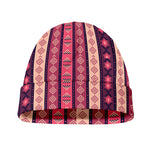 Pink And Purple Southwestern Print Beanie