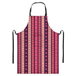 Pink And Purple Southwestern Print Bib Apron With Pocket