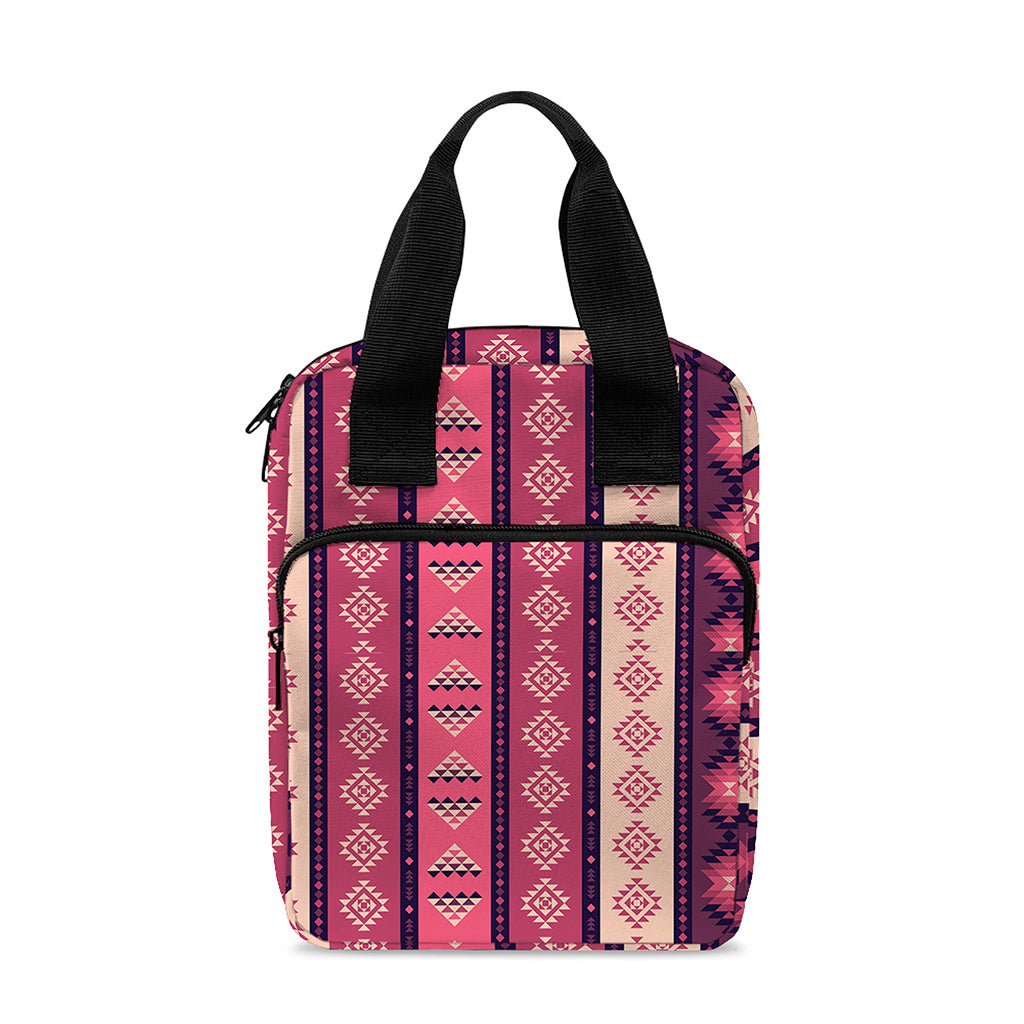 Pink And Purple Southwestern Print Bible Tote Bag