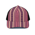 Pink And Purple Southwestern Print Black Mesh Trucker Hat