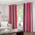Pink And Purple Southwestern Print Dimout Grommet Curtains