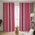 Pink And Purple Southwestern Print Dimout Pencil Pleat Curtains
