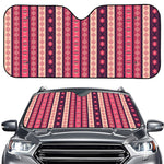 Pink And Purple Southwestern Print Car Windshield Sun Shade