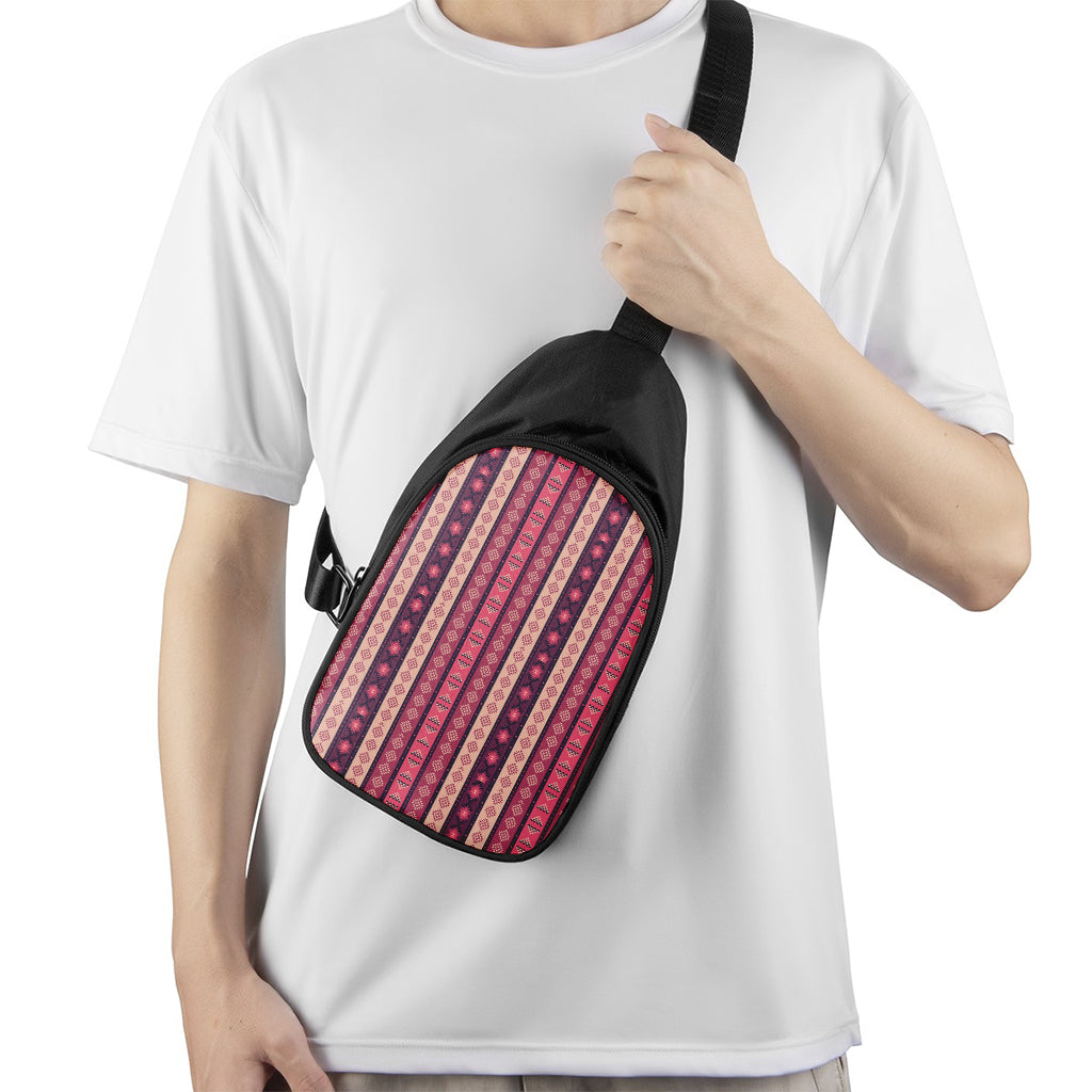 Pink And Purple Southwestern Print Chest Bag