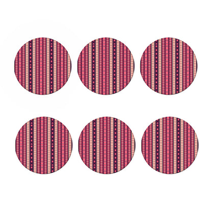 Pink And Purple Southwestern Print Coaster Set