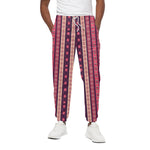 Pink And Purple Southwestern Print Cotton Pants