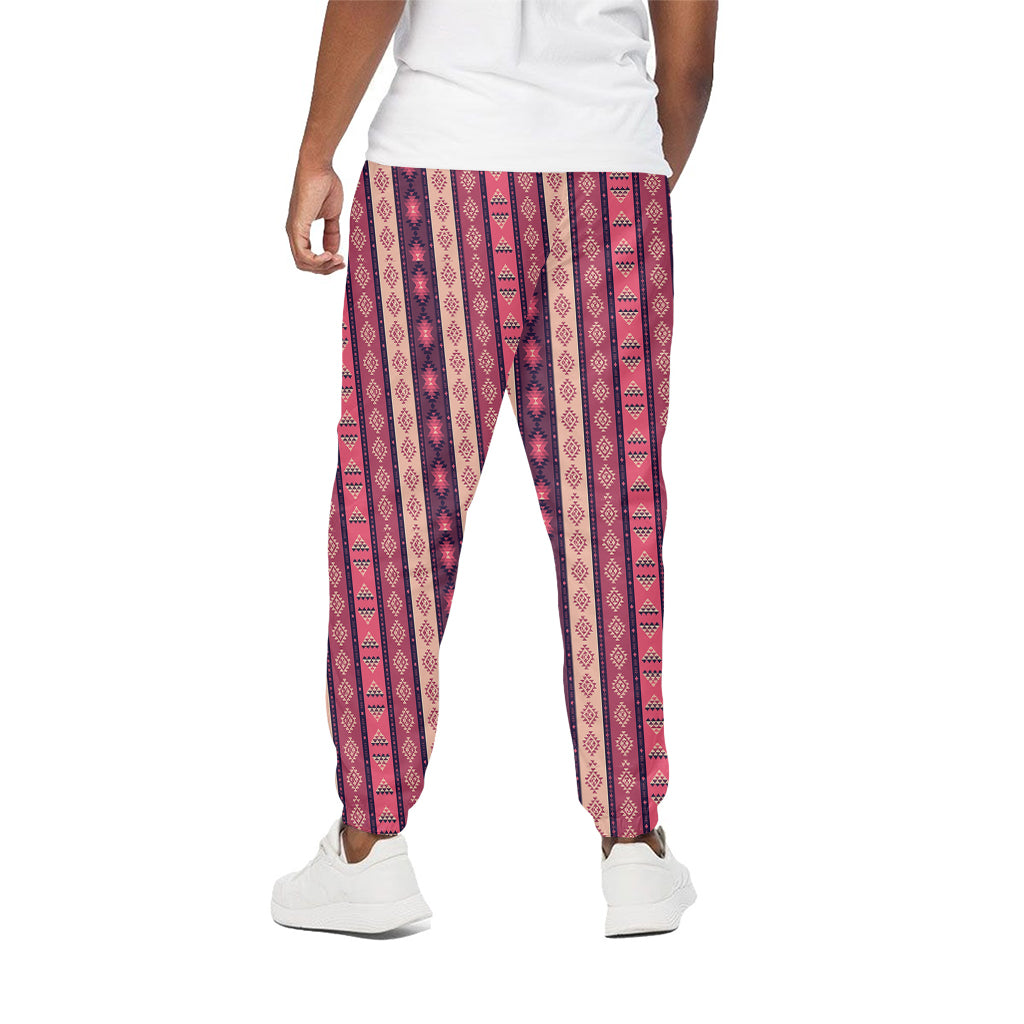 Pink And Purple Southwestern Print Cotton Pants