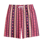Pink And Purple Southwestern Print Cotton Shorts