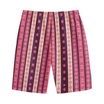 Pink And Purple Southwestern Print Cotton Shorts
