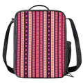 Pink And Purple Southwestern Print Crossbody Lunch Bag