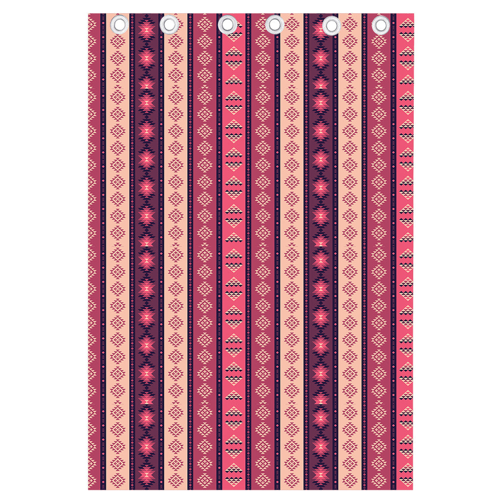 Pink And Purple Southwestern Print Curtain