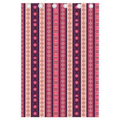 Pink And Purple Southwestern Print Curtain