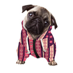 Pink And Purple Southwestern Print Dog Zip Up Hoodie