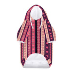 Pink And Purple Southwestern Print Dog Zip Up Hoodie