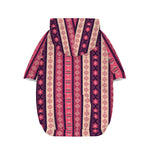 Pink And Purple Southwestern Print Dog Zip Up Hoodie