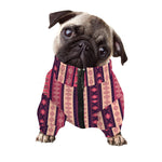 Pink And Purple Southwestern Print Dog Zip Up Jacket