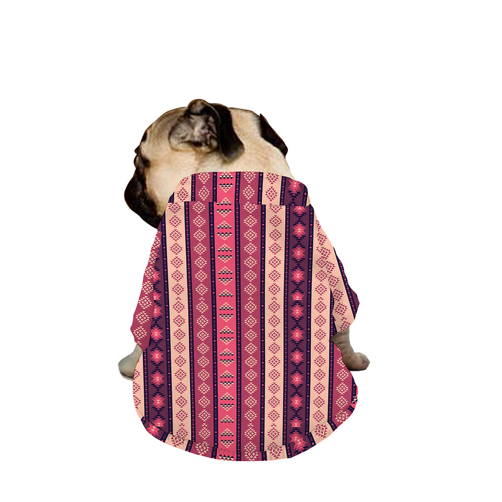 Pink And Purple Southwestern Print Dog Zip Up Jacket