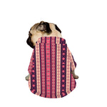 Pink And Purple Southwestern Print Dog Zip Up Jacket