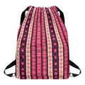 Pink And Purple Southwestern Print Drawstring Backpack