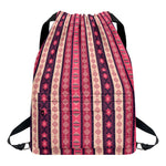 Pink And Purple Southwestern Print Drawstring Backpack