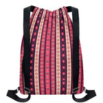 Pink And Purple Southwestern Print Drawstring Backpack