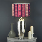 Pink And Purple Southwestern Print Drum Lamp Shade