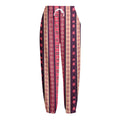 Pink And Purple Southwestern Print Fleece Lined Knit Pants