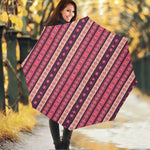 Pink And Purple Southwestern Print Foldable Umbrella