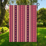 Pink And Purple Southwestern Print Garden Flag