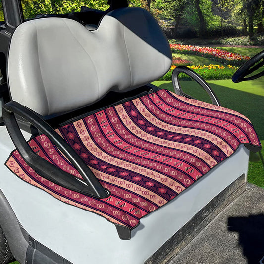 Pink And Purple Southwestern Print Golf Cart Seat Cover