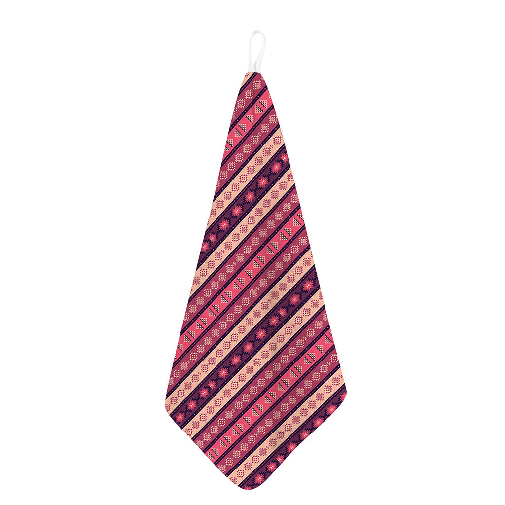 Pink And Purple Southwestern Print Hand Towel