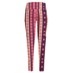 Pink And Purple Southwestern Print High-Waisted Pocket Leggings