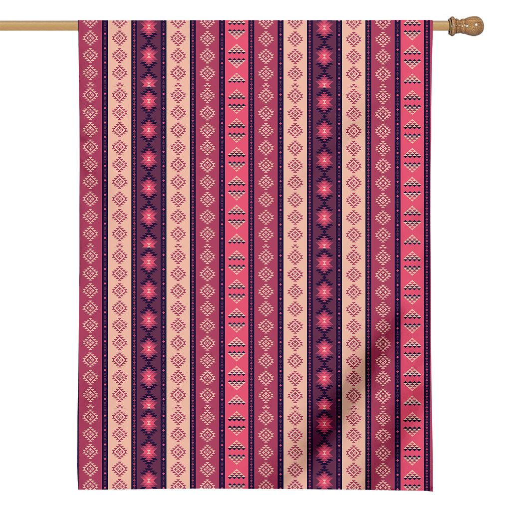 Pink And Purple Southwestern Print House Flag