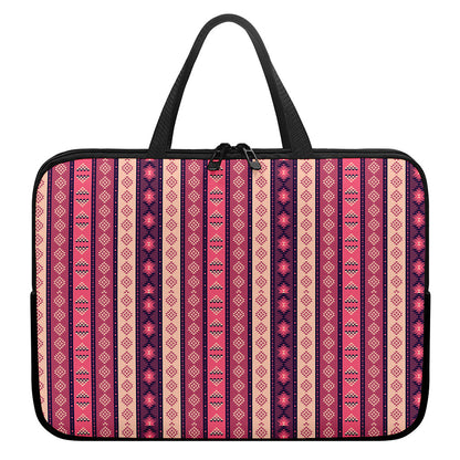 Pink And Purple Southwestern Print Laptop Sleeve With Handle