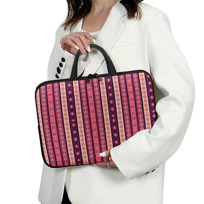 Pink And Purple Southwestern Print Laptop Sleeve With Handle