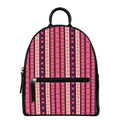 Pink And Purple Southwestern Print Leather Backpack