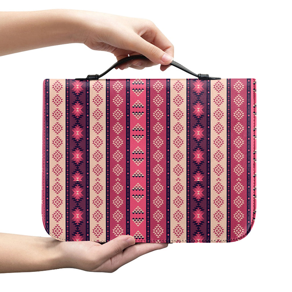 Pink And Purple Southwestern Print Leather Bible Cover