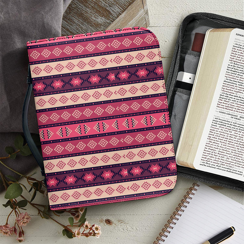 Pink And Purple Southwestern Print Leather Bible Cover