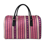 Pink And Purple Southwestern Print Leather Duffle Bag