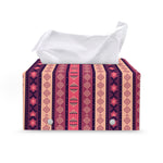 Pink And Purple Southwestern Print Leather Tissue Box Cover